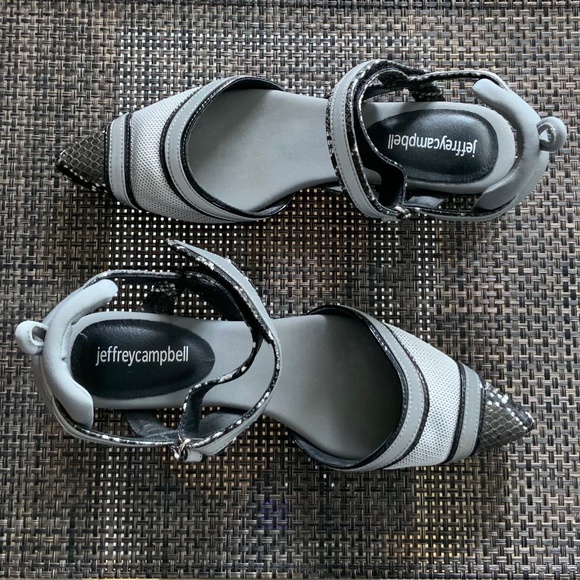 Jeffrey Campbell Enrich Sandals, Size 7, Python - Picture 1 of 8